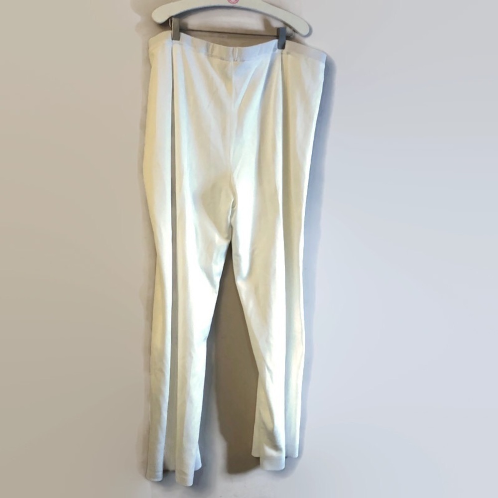 NWT Ming Wang Basic Cut Solid White Plus Size Pan… - image 8